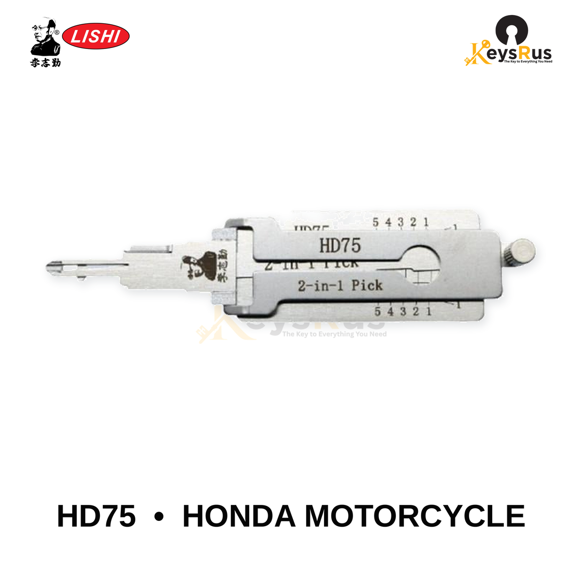 Original Lishi - HD75 Honda Motorcycle –Anti-Glare 2-in-1 Pick & Decoder