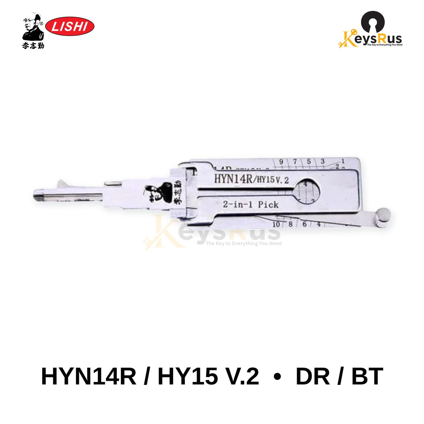 Original Lishi - HYN14R / HY15 V.2 Hyundai / Kia Door & Boot –2-in-1 Pick & Decoder