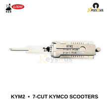 Original Lishi - KYM2 7-Cut Kymco Scooters –Anti-Glare 2-in-1 Pick & Decoder