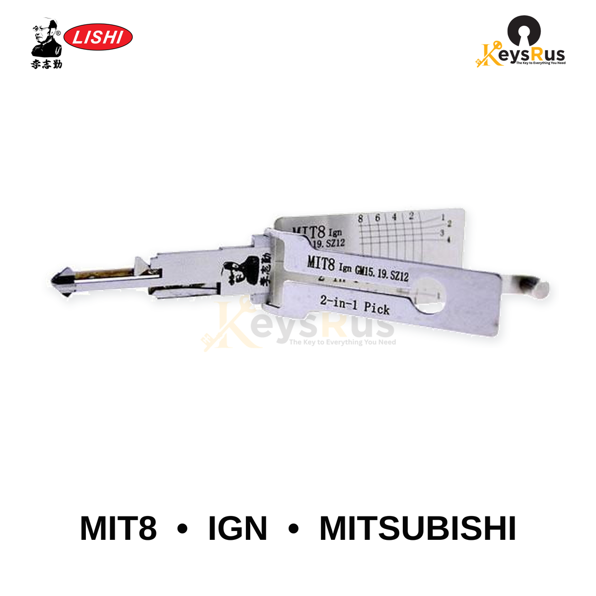 Original Lishi - MIT8 IGN Mitsubishi Ignition –2-in-1 Pick & Decoder