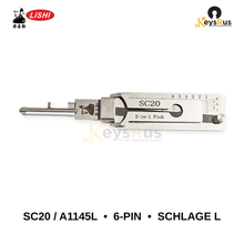Original Lishi - SC20 / A1145L 6-Pin Schlage L –2-in-1 Pick & Decoder