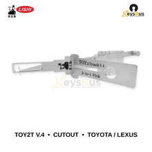 Original Lishi - TOY2T V.4 CutOut Toyota / Lexus 80K –Anti-Glare 2-in-1 Pick & Decoder