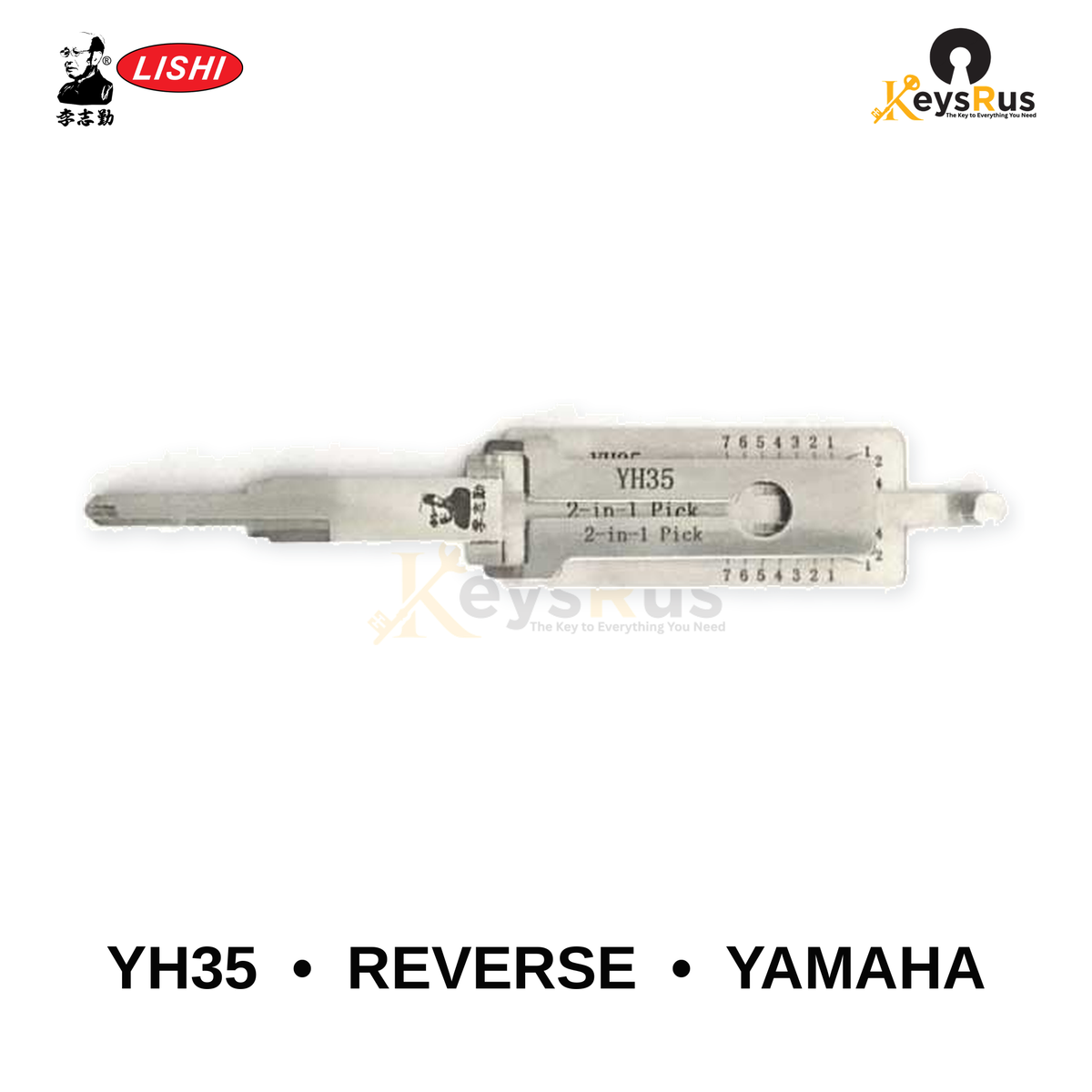 Original Lishi - YH35 Reverse-Profile Yamaha Motorcycles –Anti-Glare 2-in-1 Pick & Decoder