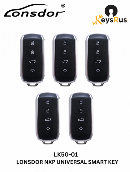 Five Lonsdor LK50-01 NXP universal smart keys