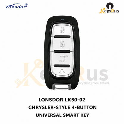 Lonsdor LK50-02 Chrysler-style NXP 4-button universal smart key, KeysRUs