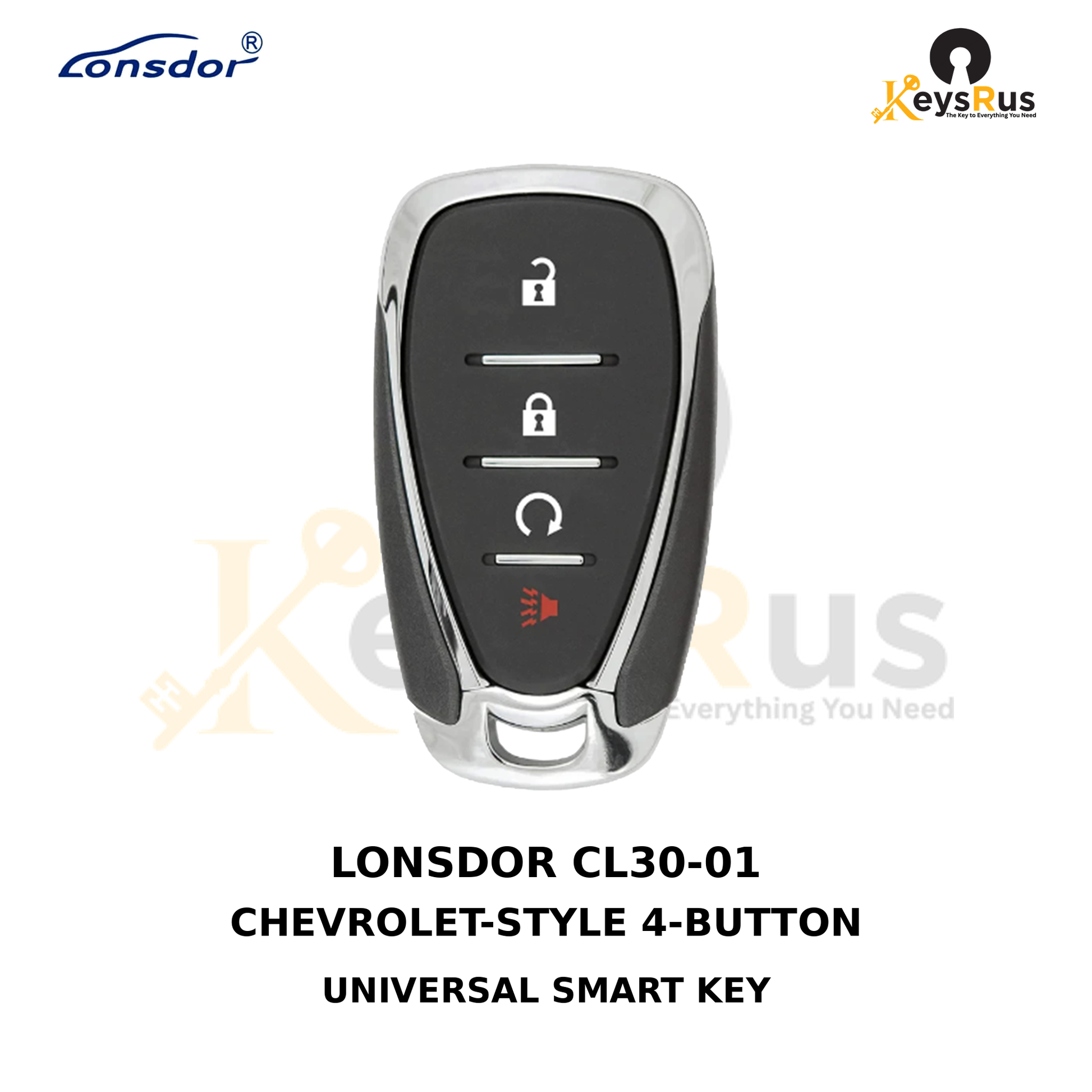 Original Lonsdor CL30-01 Chevrolet-style 4-button universal smart key product image, Keysrus