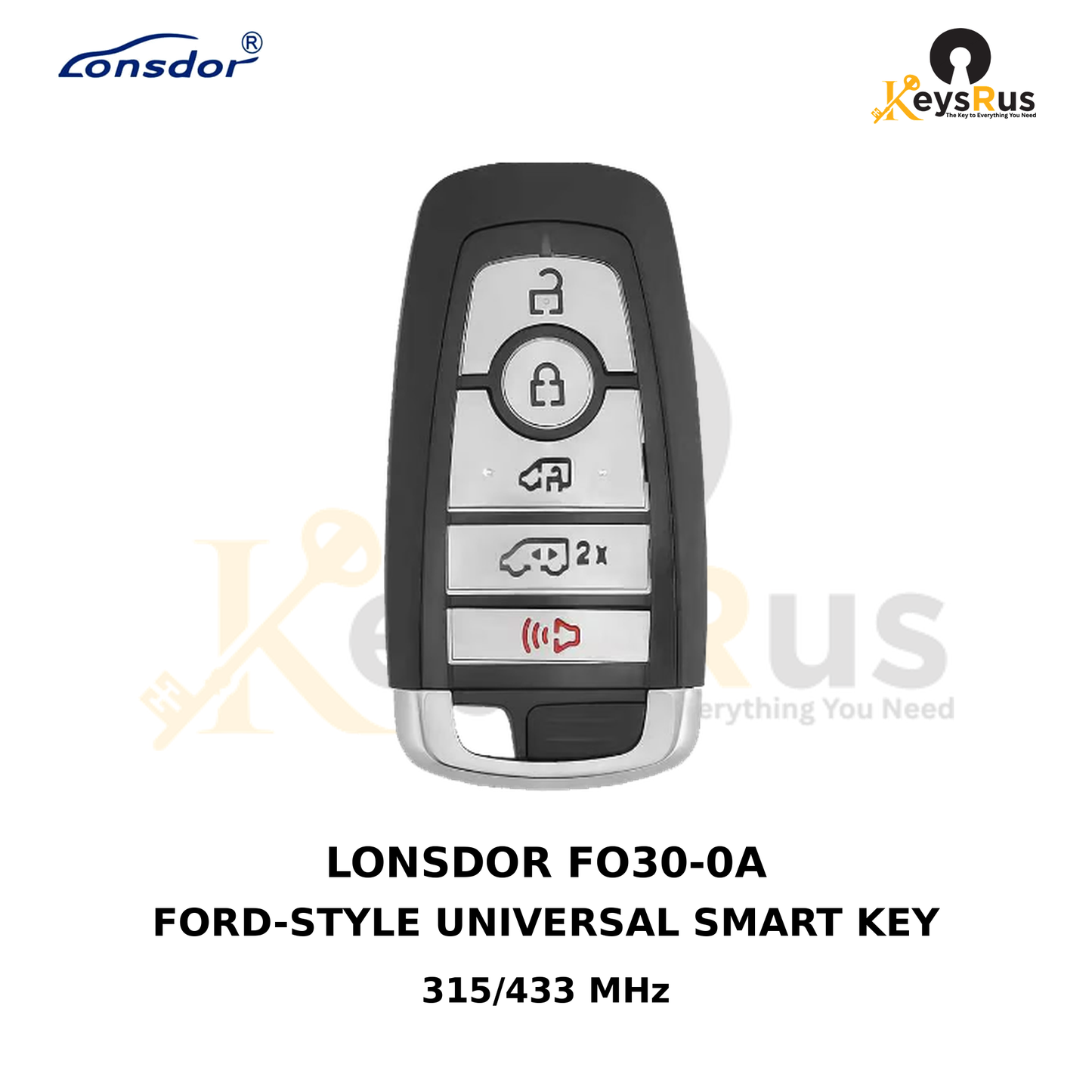 Original Lonsdor FO30-0A Ford-style universal smart key product image, Keysrus