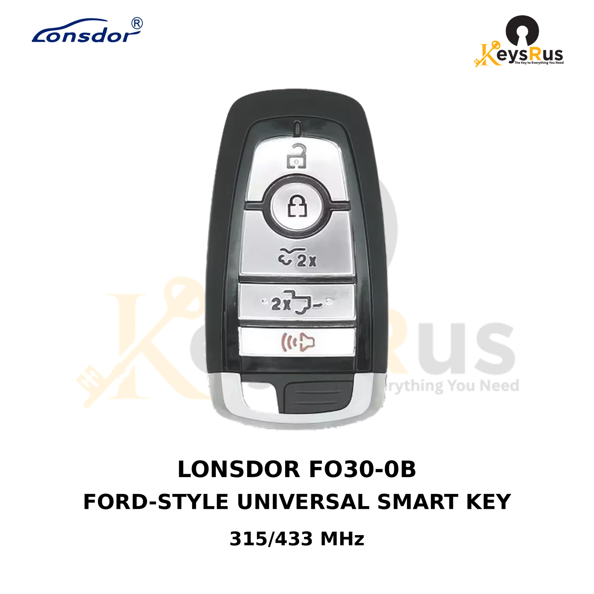 Original Lonsdor FO30-0B Ford-style universal smart key product image, Keysrus