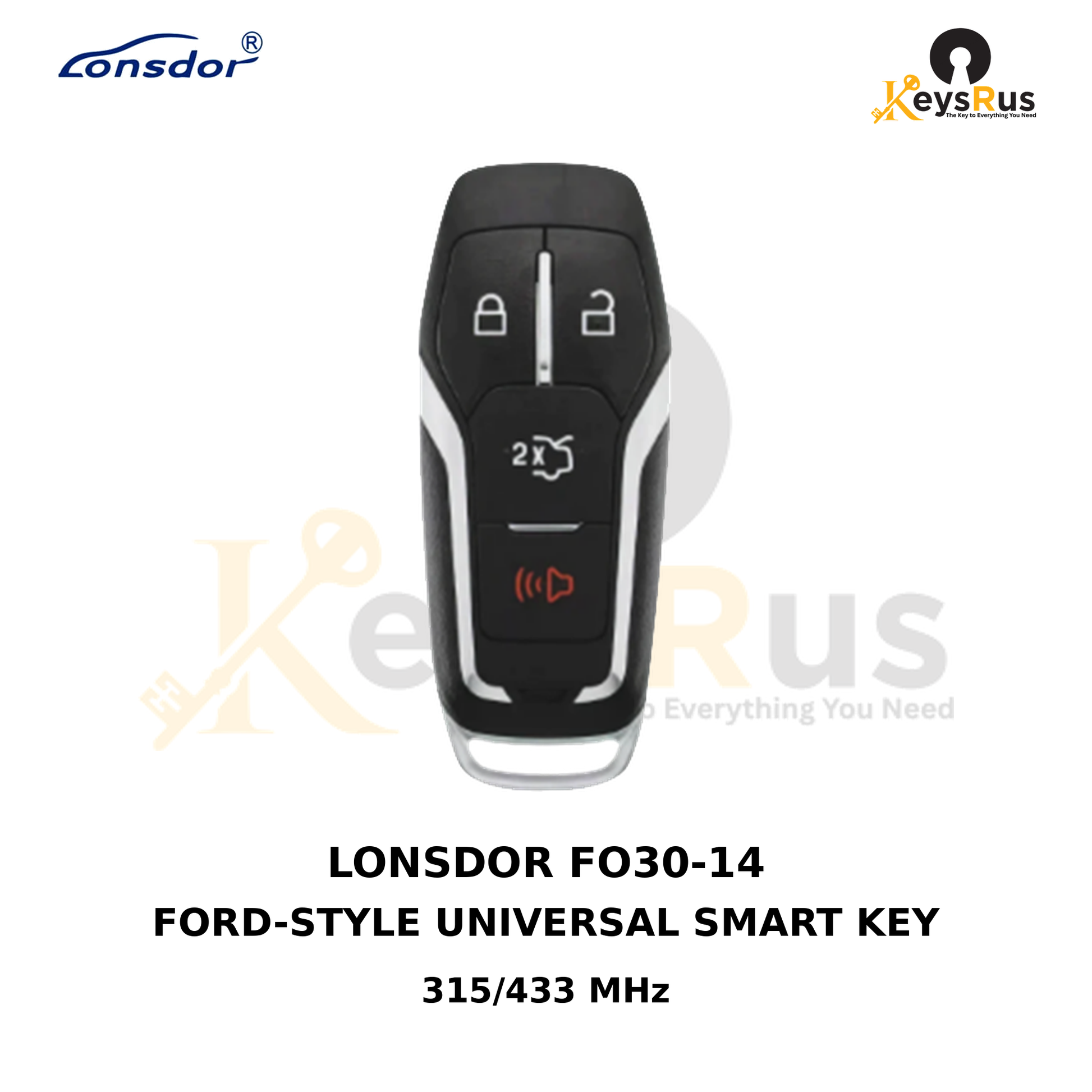 Original Lonsdor FO30-14 Ford-style universal smart key product image, Keysrus