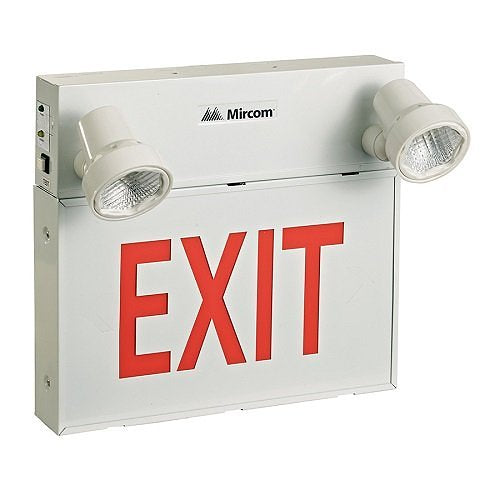 Mircom EL-180-18RCS – Steel LED Running Man Sign with Adjustable Twin Spot LED Lights, Remote Capable