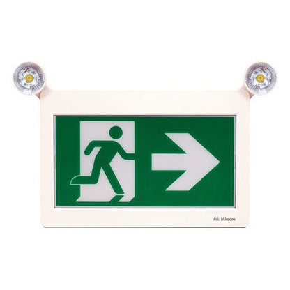 Mircom ELRM-180-2RC – LED Running Man Sign with Adjustable Twin Spot LED Lights, Remote Capable
