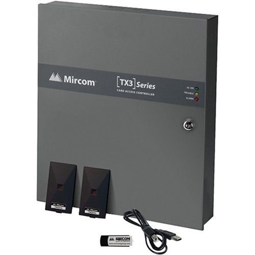 Mircom TX3-CX-2K-A – Poweful Hybrid IP and RS-485 2-Door Access Control System Kit, up to 126-Doors