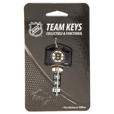 Boston Bruins SC1 Key Blank, 5-Pin, Decorative NHL Team Logo, Single Uncut Key for Schlage Locks